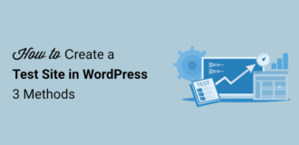 create a wordpress test site