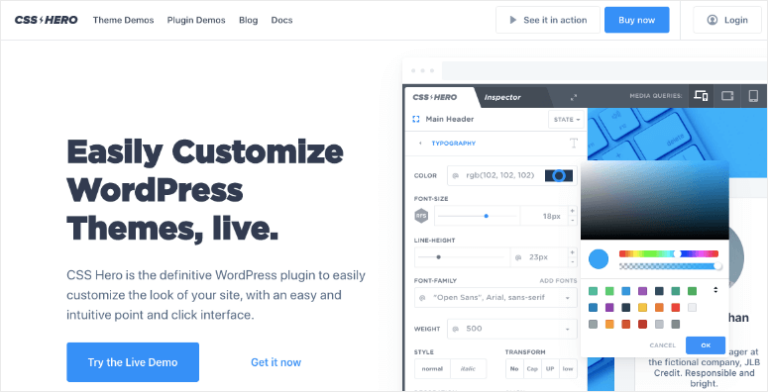 CSS Hero – Best WordPress Theme Editor Plugin
