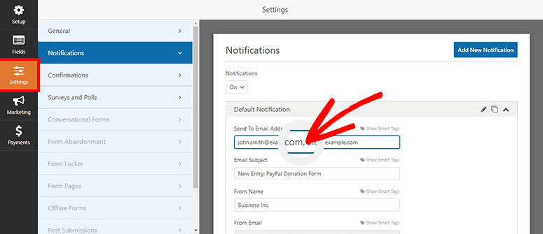 Notificaciónes de Correo Electrónico