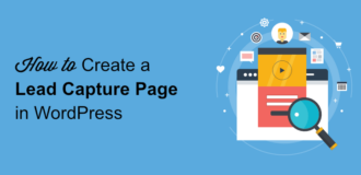 How to create a lead capture page in wordpress