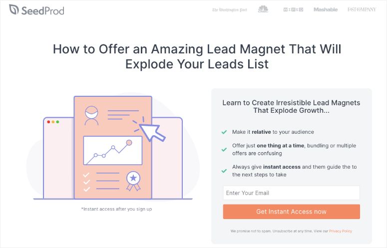 seedprod lead squeeze page - IsItWP - Detector de temas gratuito de WordPress Página de captura de leads de seedprod