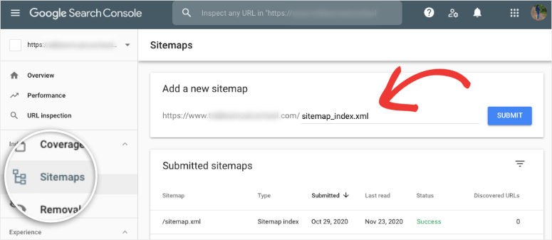 sitemap change https