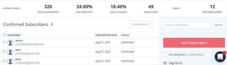 subscriber management in convertkit