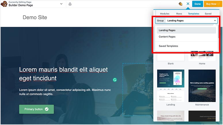 Biblioteca de plantillas de Beaver Builder - IsItWP - Detector de temas gratuito de WordPress Biblioteca de plantillas de Beaver Builder