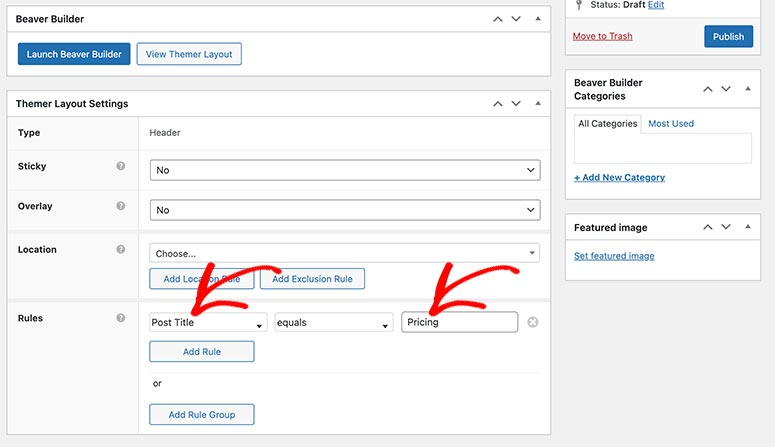 Sistema de reglas Beaver Builder - IsItWP - Detector de temas gratuito de WordPress Sistema de reglas de Beaver Builder