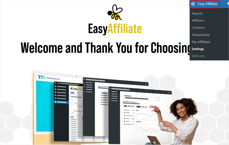easy affiliate tab in wordpress