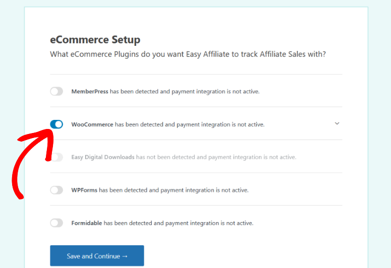 ecommerce setup for easy affiliate
