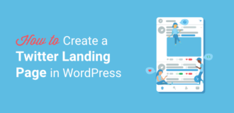 how to create a twitter landing page in wordpress