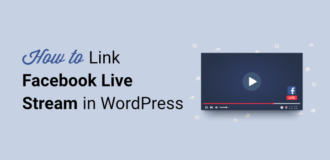 how to link facebook live stream in wordpress