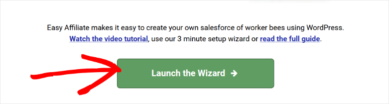 launch the wizard easy affiliate