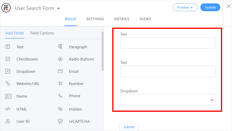 search form fields create a custom search form in wordpress