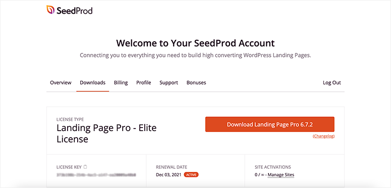 Descargar el complemento SeedProd
