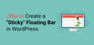 how to create a sticky floating bar in wordpress