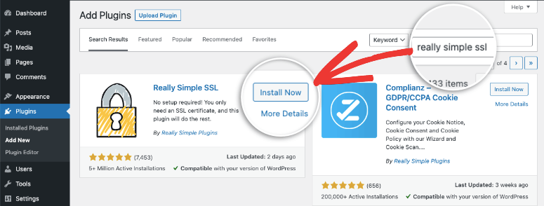 install really simple ssl