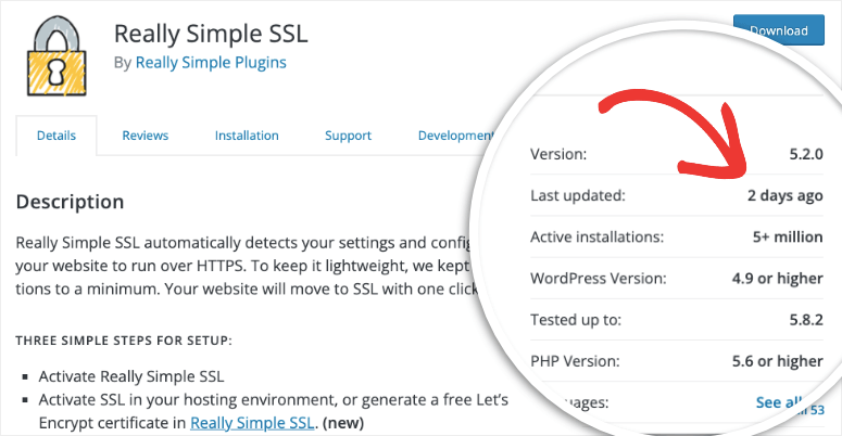 ssl realmente simple actualizado por última vez