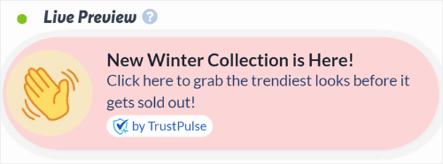 trustpulse action message example