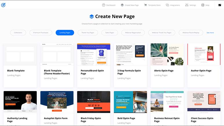 Create landing page