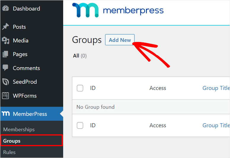 add new group in video membership site with wordpress