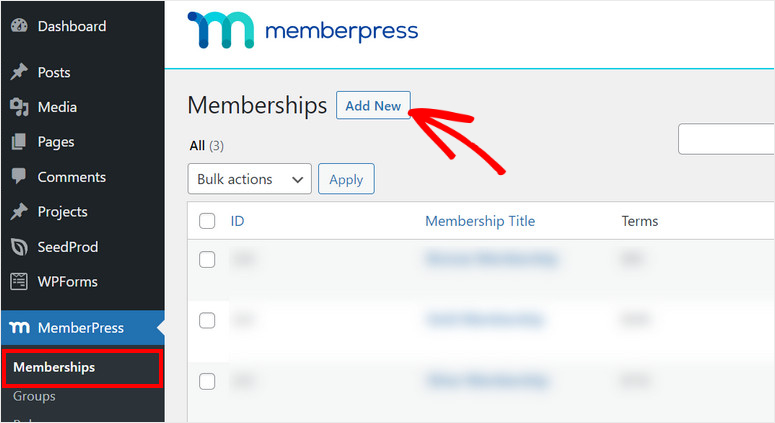 add new membership level video membership site with wordpress