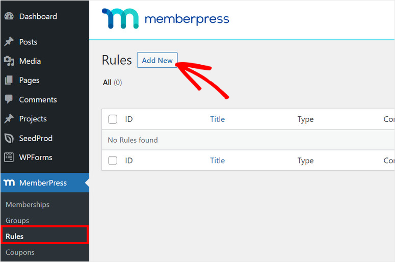 add new rule video membership site with wordpress