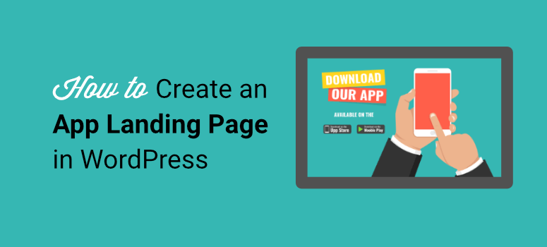 how to create an app landing page