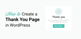 how to make thank you page in wordpress