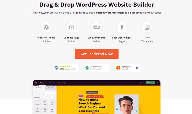 seedprod website builder theme builder