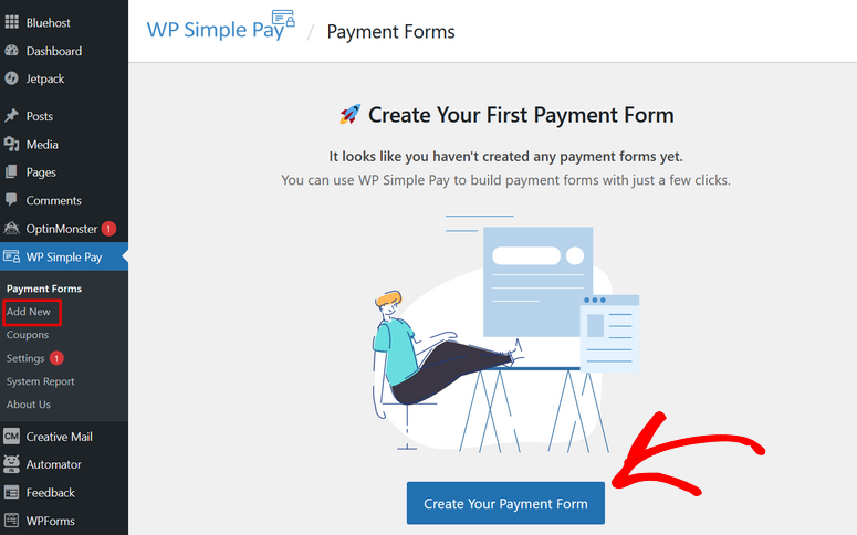 create your first payment form