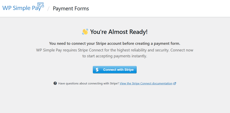 connect wp simple pay with stripe