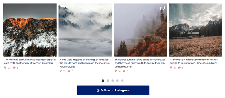 instagram feed demostración romper globo