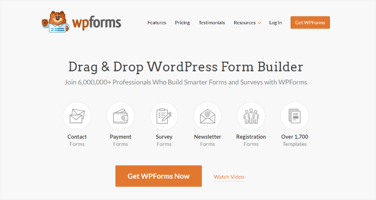 wpforms homepage