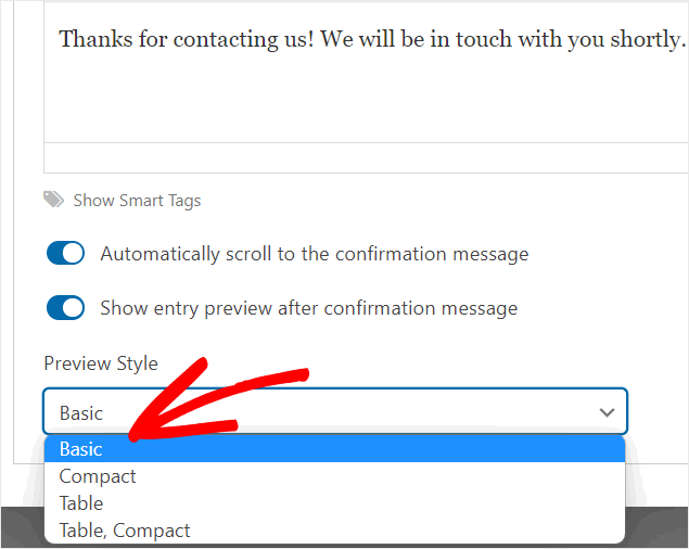 confirmation preview add a contact form to your wordpress website