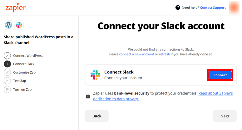 connect with slack