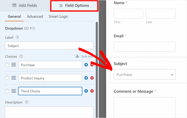 customize form field