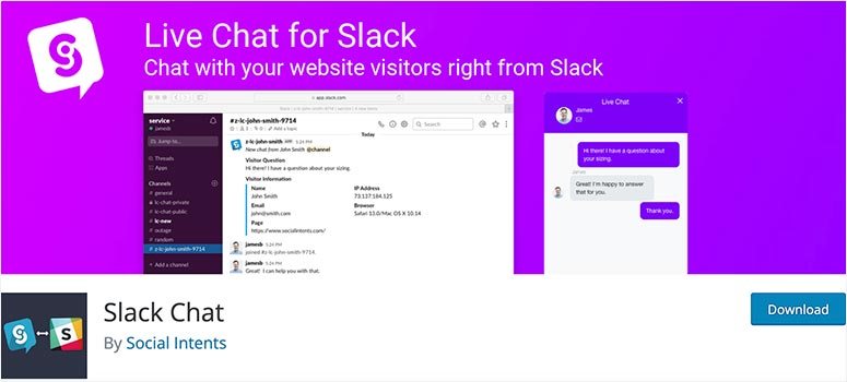 Slack Chat by Social Intents