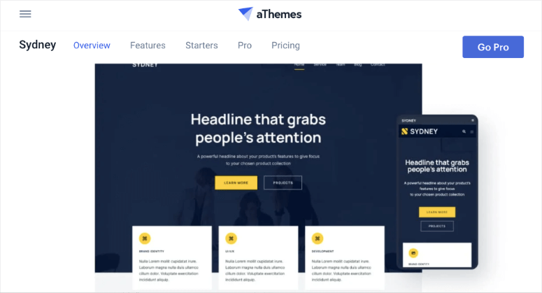 sydney wordpress theme