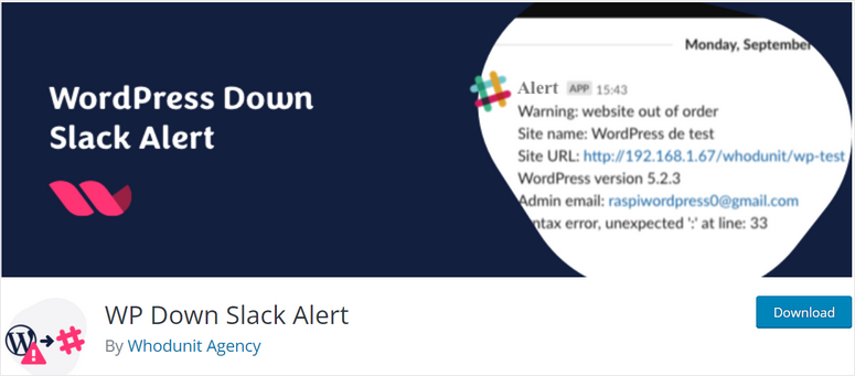 wp down slack alert wordpress slack plugin