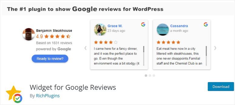 google reviews widget
