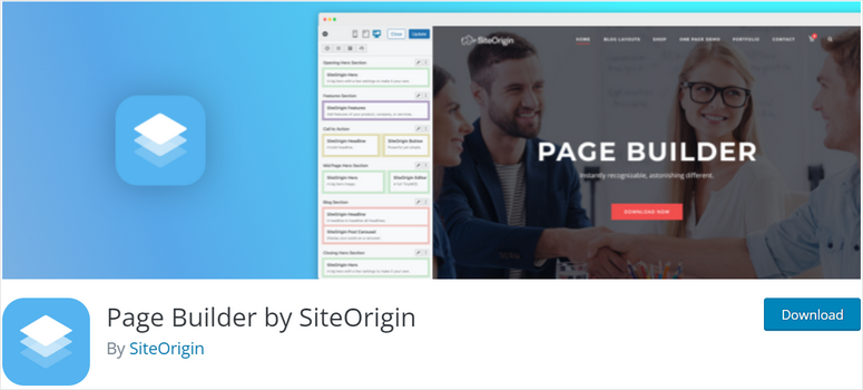 creador de páginas por siteorigin