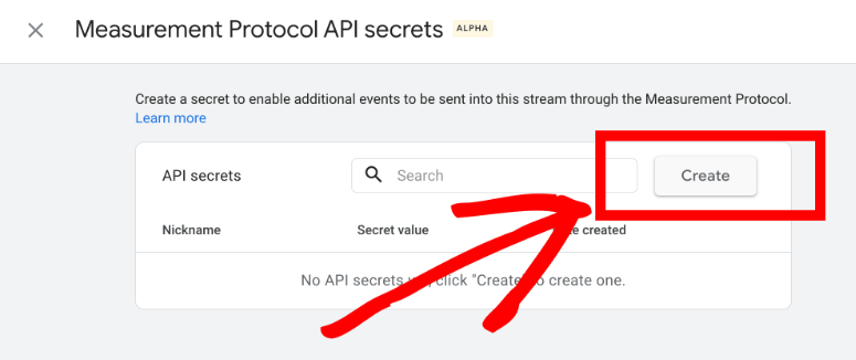 create api in ga