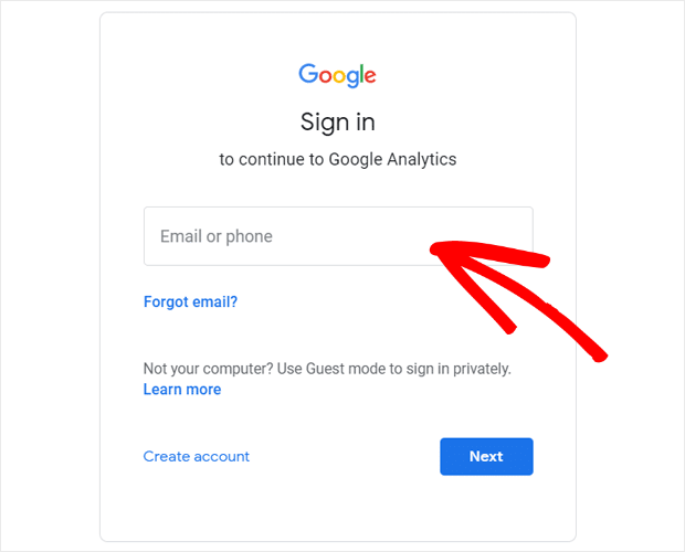 sign into google account