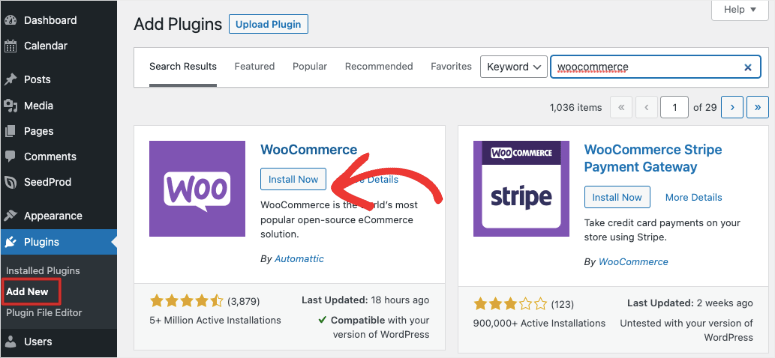 install woocommerce