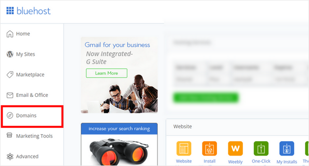 bluehost-dashboard - IsItWP - Detector de temas de WordPress gratuito bluehost-panel de control