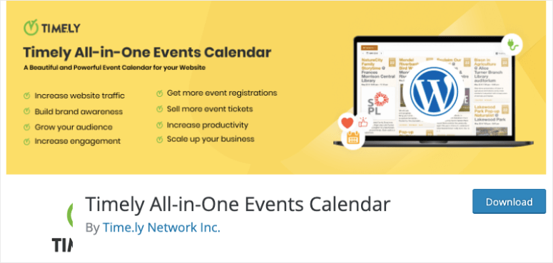Calendario de eventos todo en uno