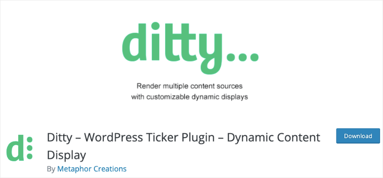 Ditty WordPress Plugin