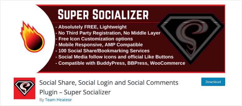 super socializer wordpress comment plugin