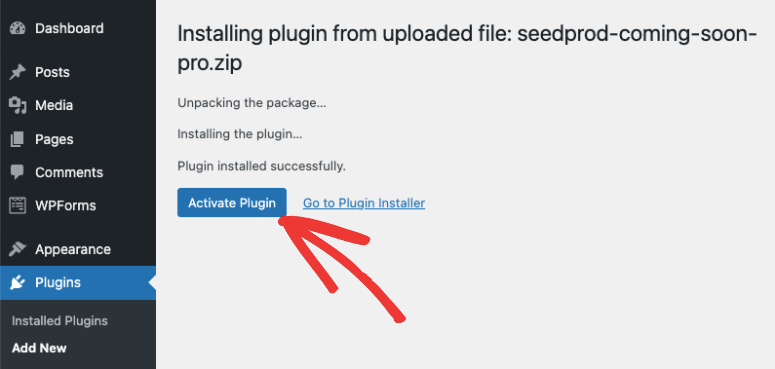 activate plugin in wp