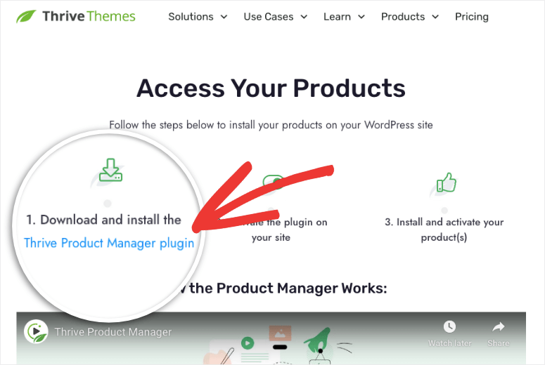 Download Thrive product manager