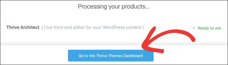thrive product is installed