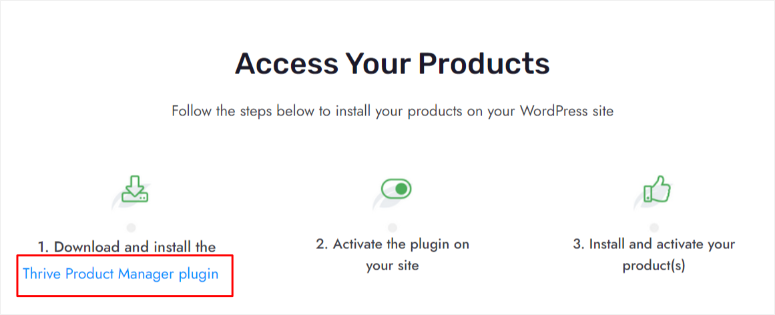 thrive download product manager plugin
